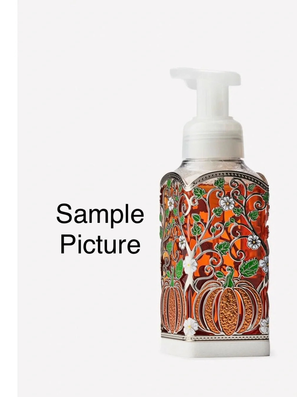 Bath & Body Works NWT foaming hand soap holder. Metal w/ Acrylic crystal decor